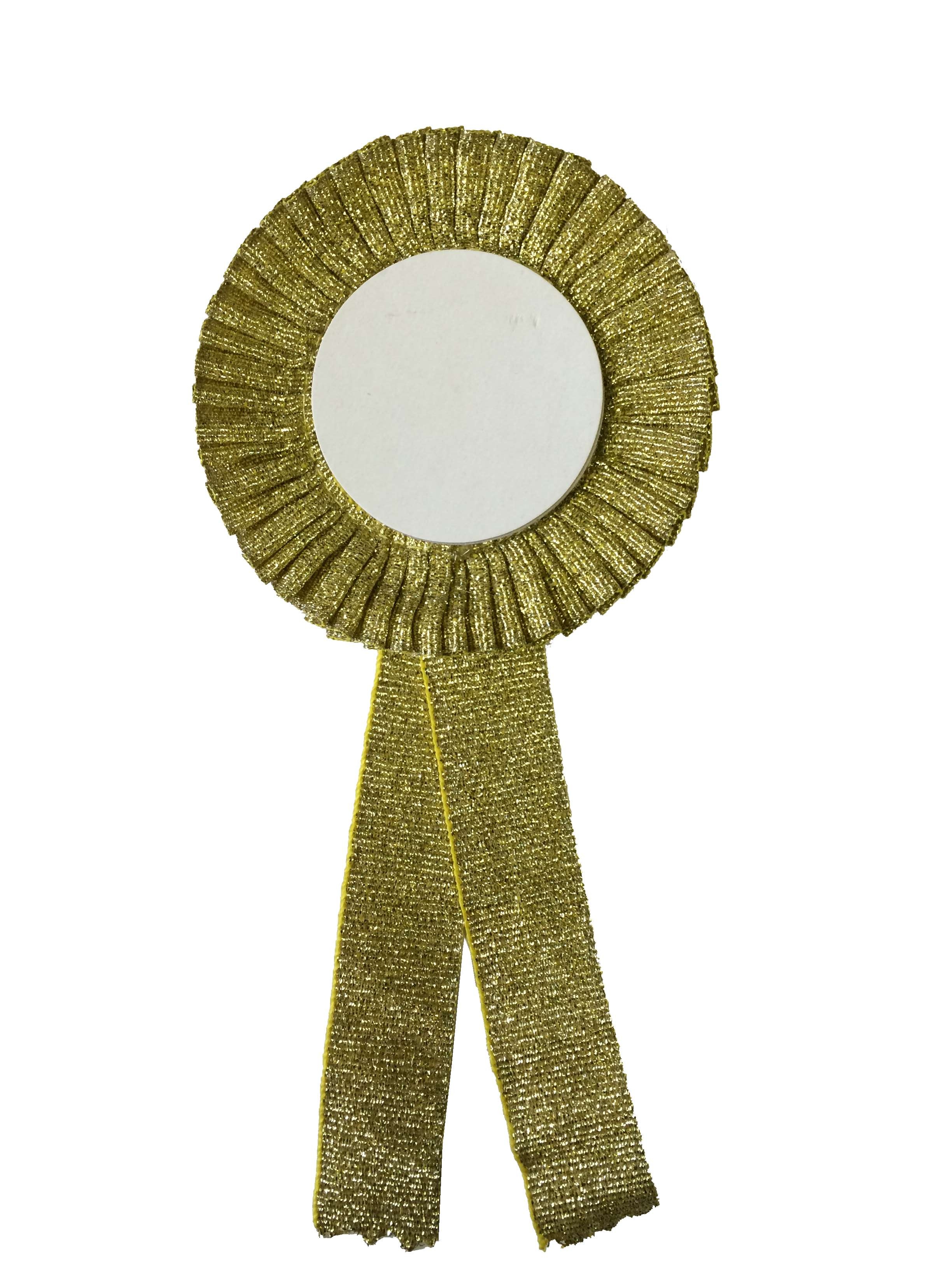 KOK_M2_50-G - Kokarda pr. 9cm dĺžka 20cm - zo stuhy 20mm (na emblém-50mm)