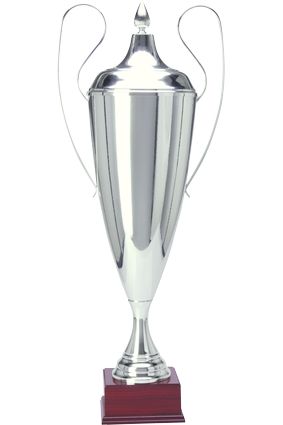 1042-N/A - Pohár s krytom strieborný  H-95 cm, R-25 cm