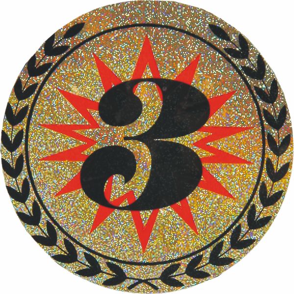 AGM283 - Emblém hologram "3" (pr.50mm)