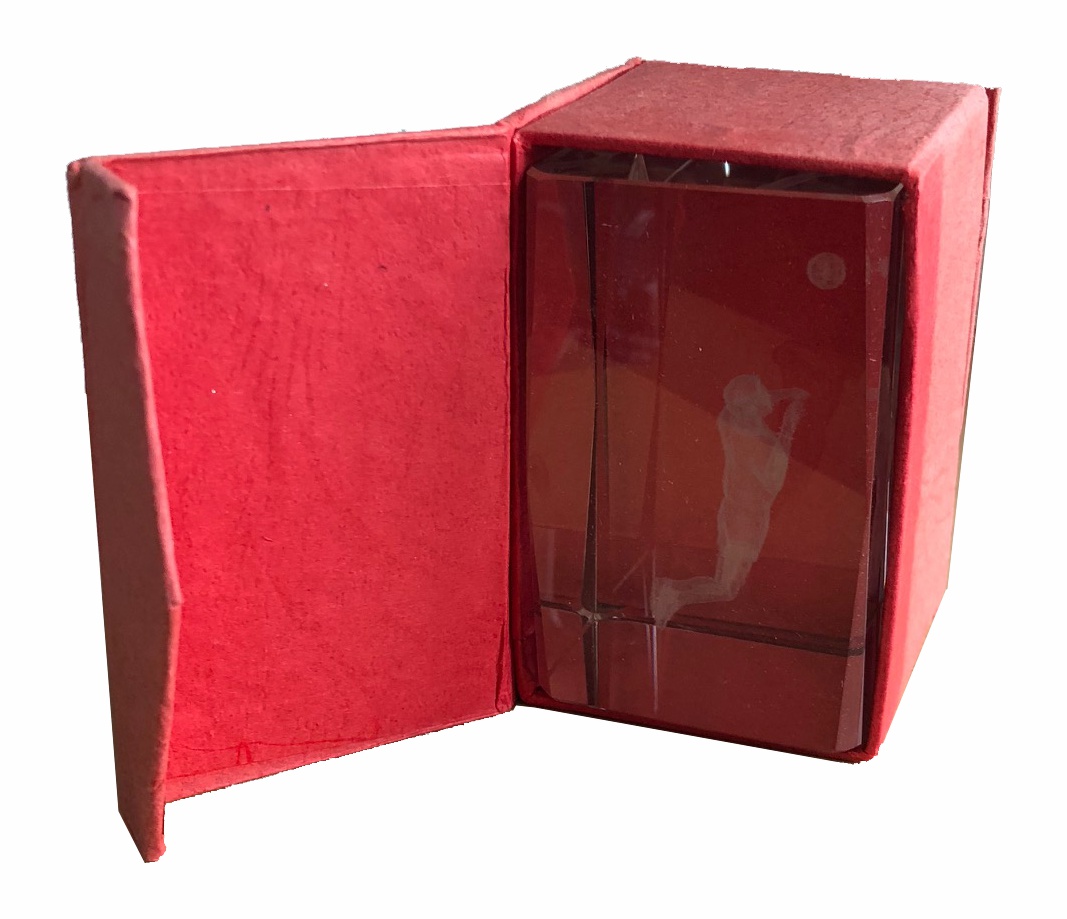 KR5080 - Sklenená trofej 5x5x8 cm + obal