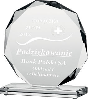 80611 - Sklenená trofej viachran pr.15cm