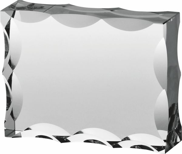 Sklenená trofej 9x12cm s LUXOR potlačou "1"+ obal