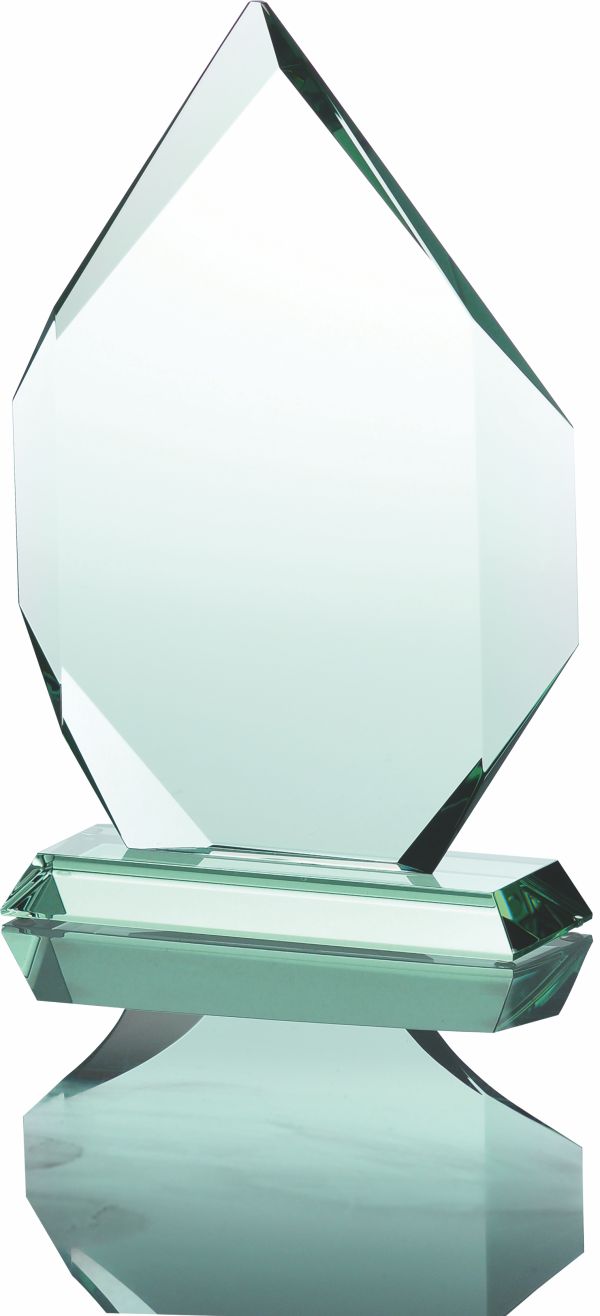 G018 - Sklenená trofej + obal H-27cm