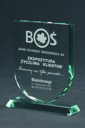 G001 - Sklenená trofej + obal H-19cm