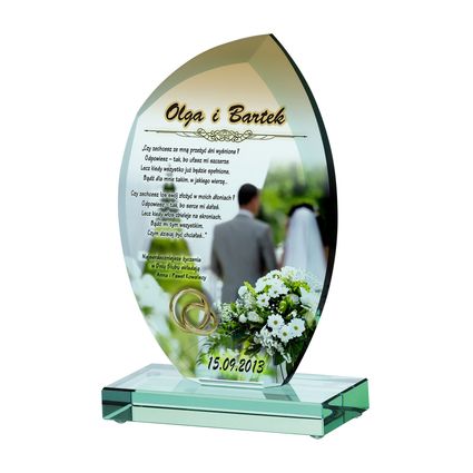 G010 - Sklenená trofej + obal H-21cm