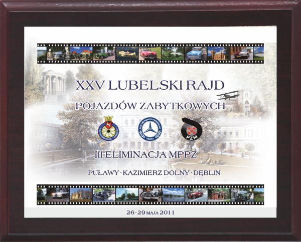 HG2650 - Diplom drevený so strieborným plechom a LUXOR potlačou 16,5x11,5