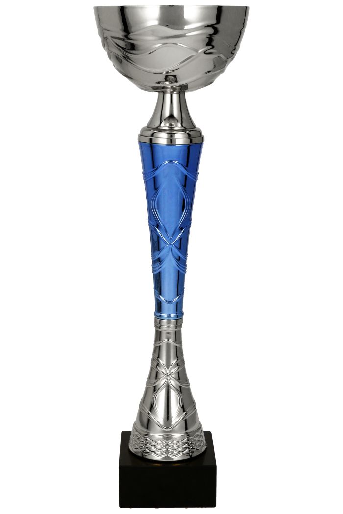 9218A - Pohár strieborno-modrý  H-46,5 cm, R-16 cm