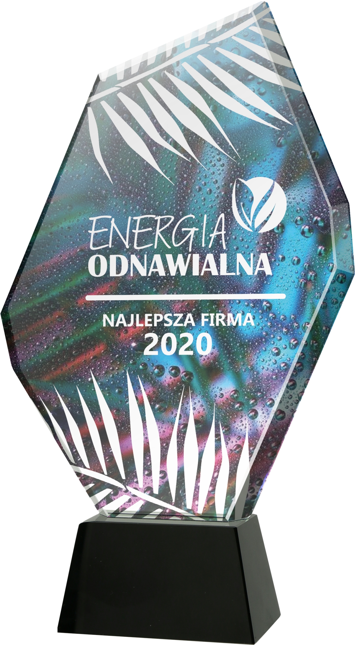 C069 - Sklenená trofej + obal H-29 cm