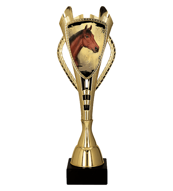 7243/HOR2-A - Pohár kone zlatý H-44 cm