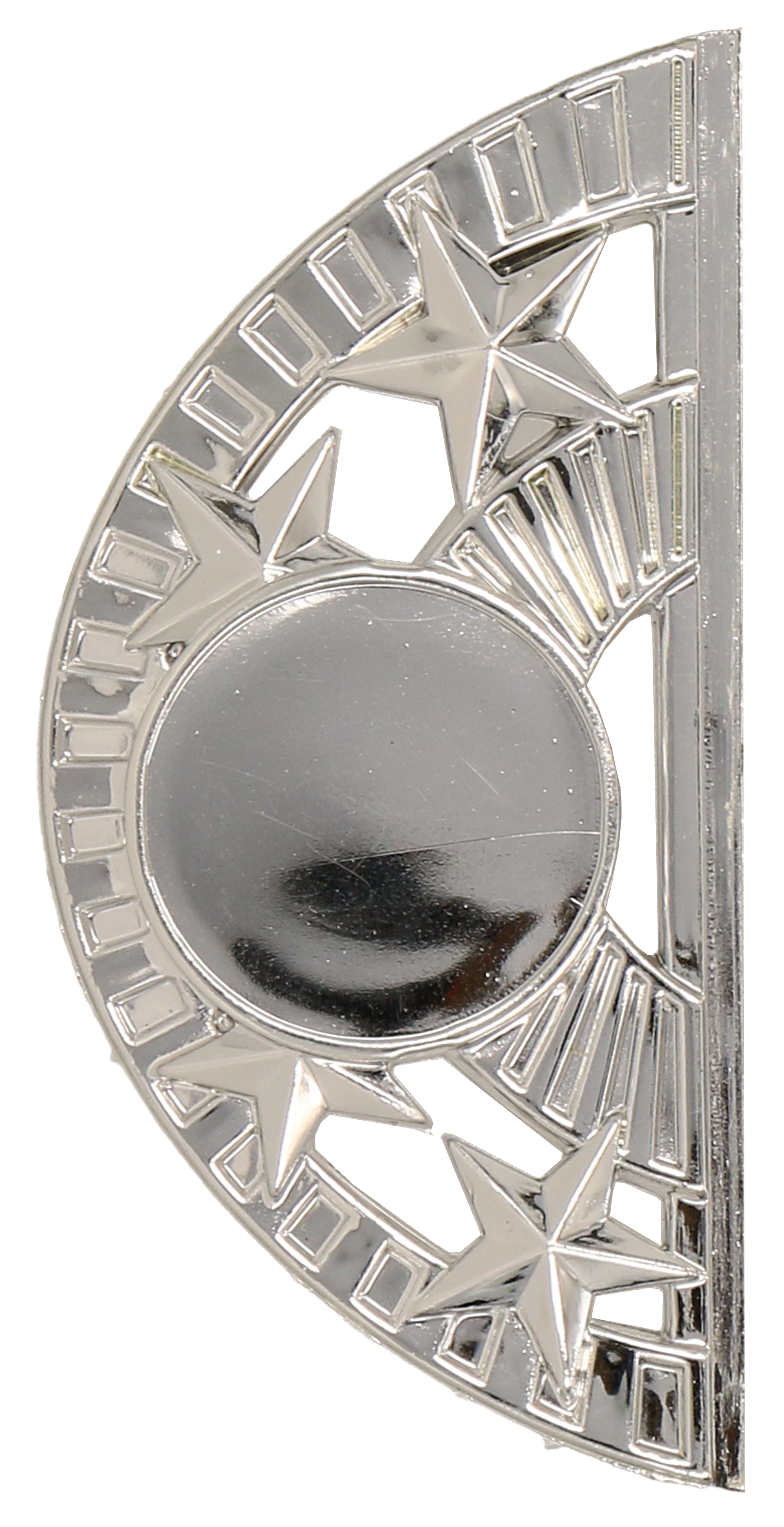B382B-1/INCH/S - Trofej plast. "vklad" na emblém strieborná H-8,3 cm