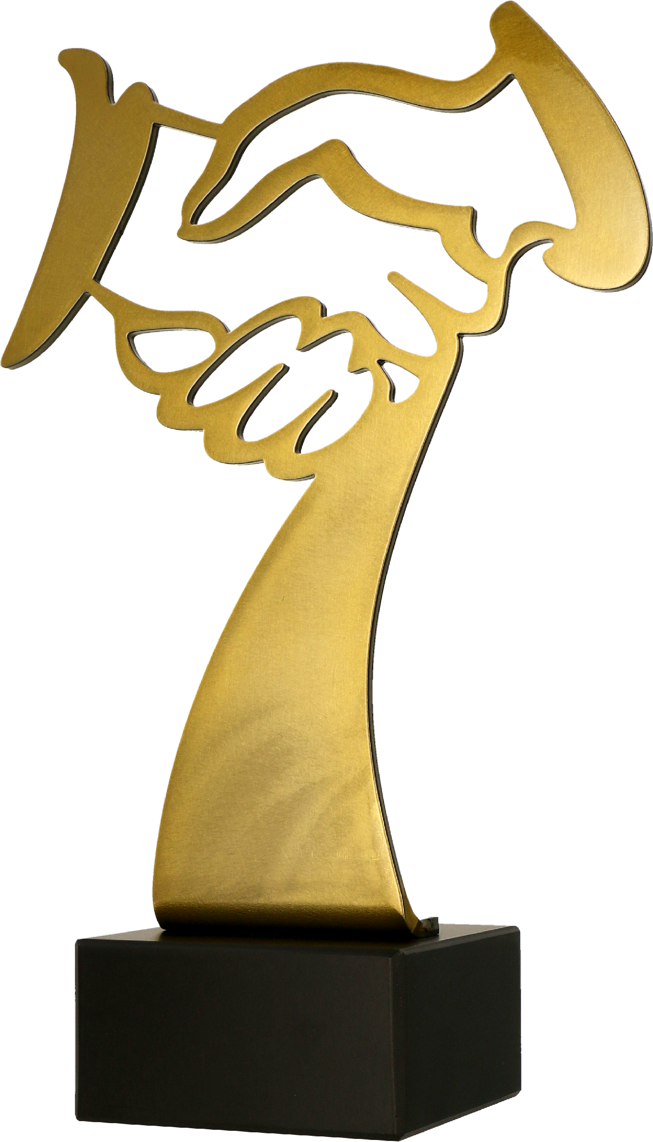 BL-HUG - Figúrka kovová ruky priateľstvo zlatá H-31 cm
