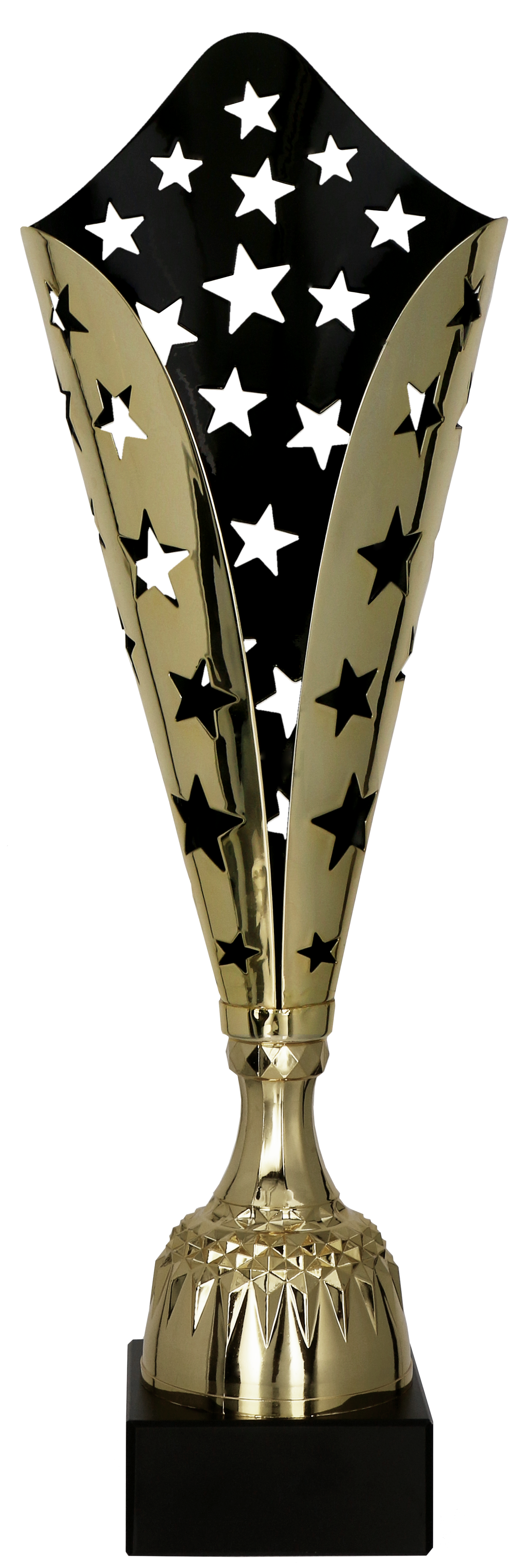 3157A - Pohár hviezda zlato-čierny H-48 cm