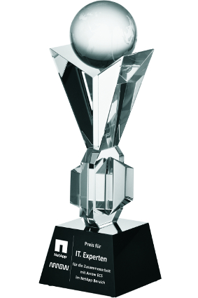 C027 - Sklenená trofej + obal H-35cm