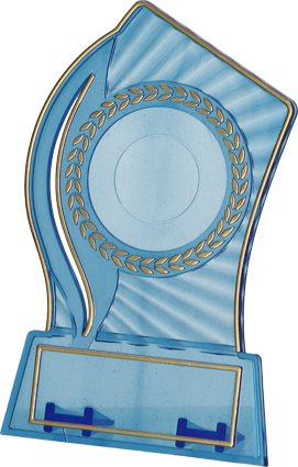 PS130/BL/G - Trofej plast. modrá so zlatým H-13 cm