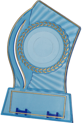 PS110/BL/G - Trofej plast. modrá so zlatým H-11 cm